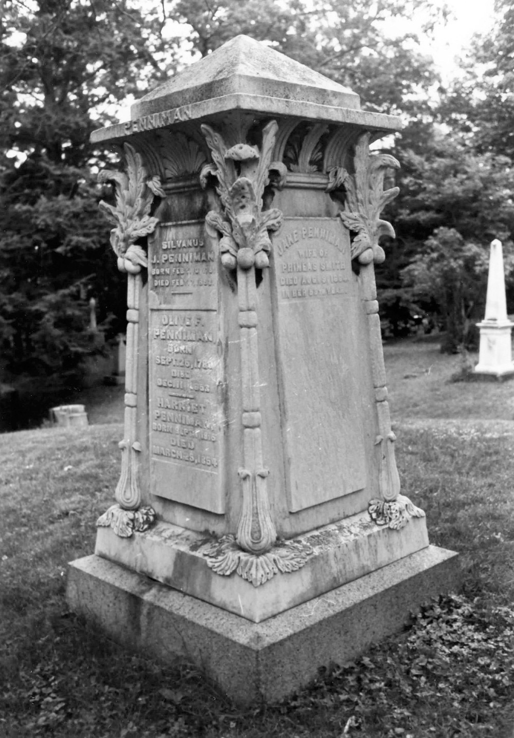 Albany Rural Cemetery, Menands New York Penniman monument: section 5 (1977)