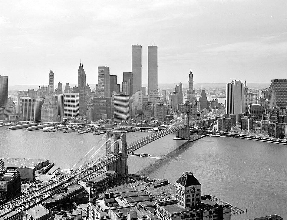 The Brooklyn Bridge, New York New York View Looking W towards Manhattan (1978)