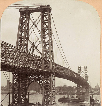 Williamsburg Bridge, New York New York The New East River Bridge, a worthy rival of the old Brooklyn Bridge, New York City (1904)