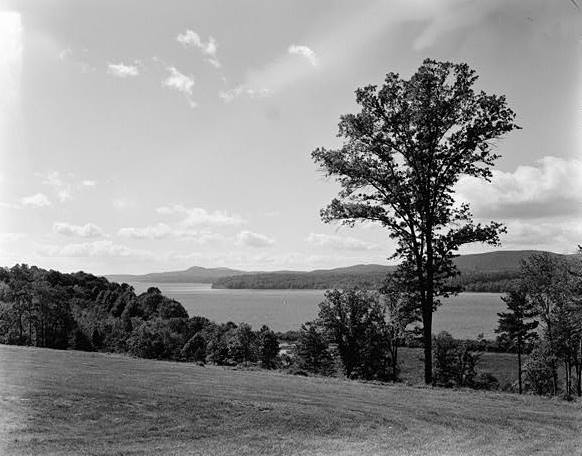 Wildercliff Mansion, Rhinebeck New York VIEW TO SOUTHWEST ALONG HUDSON RIVER