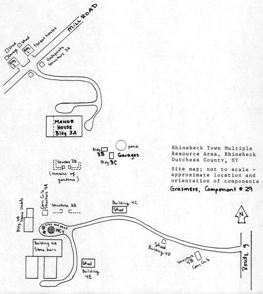 Grasmere Estate, Rhinebeck New York Property Layout (1987)