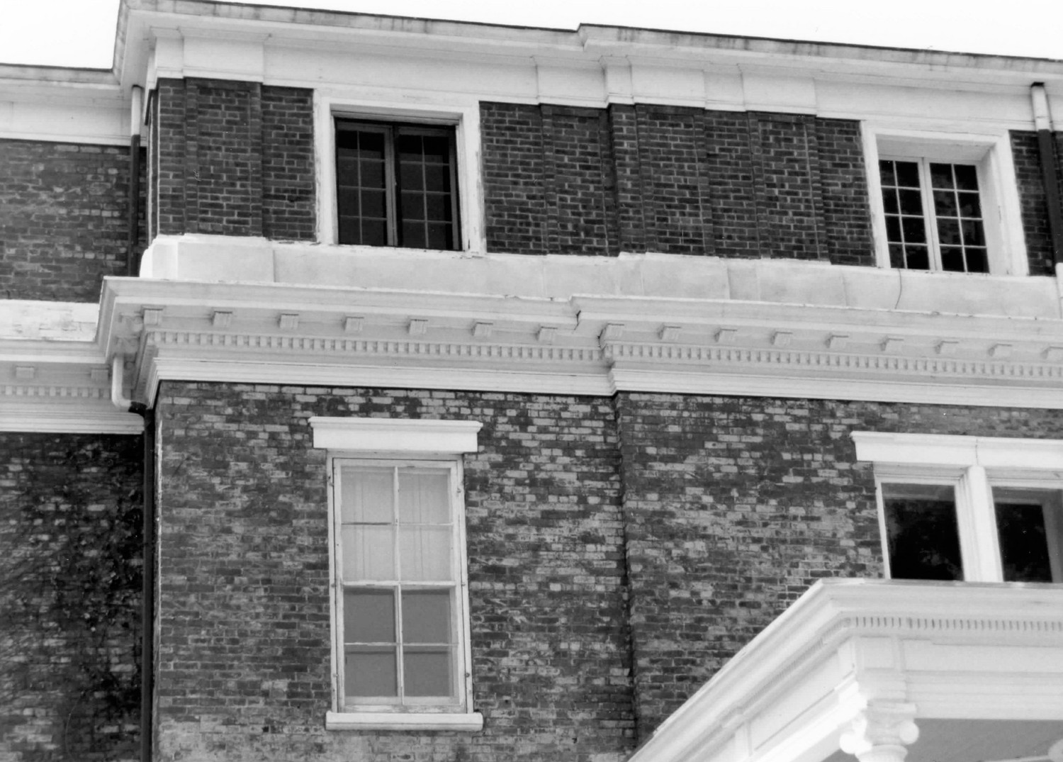 Grasmere Estate, Rhinebeck New York Front (north) facade, cornice detail (1987)