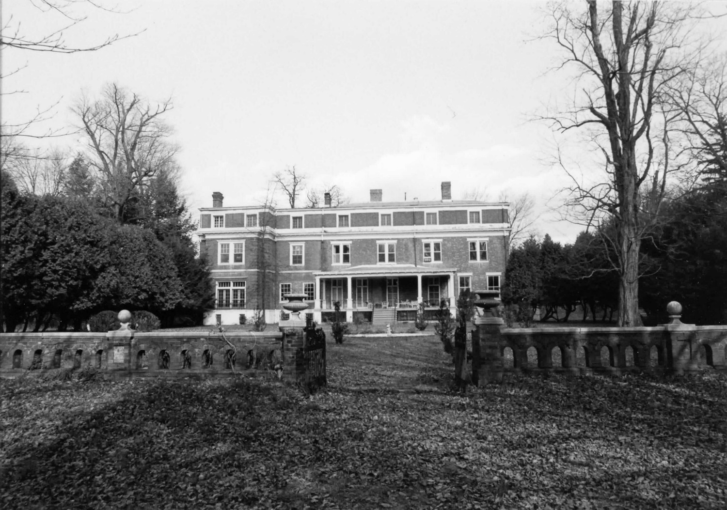 South elevation and remains of formal garden (1987)