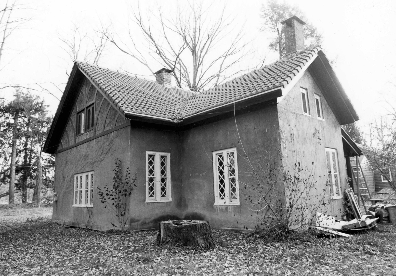 Grasmere Estate, Rhinebeck New York Tenant House West; north and east elevations (1987)
