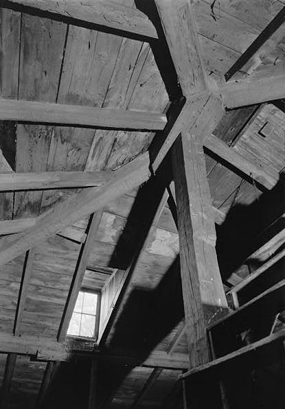 Samuel Gilbert Hathaway House (Hathaway Hall), Solon New York  INTERIOR, DETAIL OF ATTIC ROOF AND DORMER