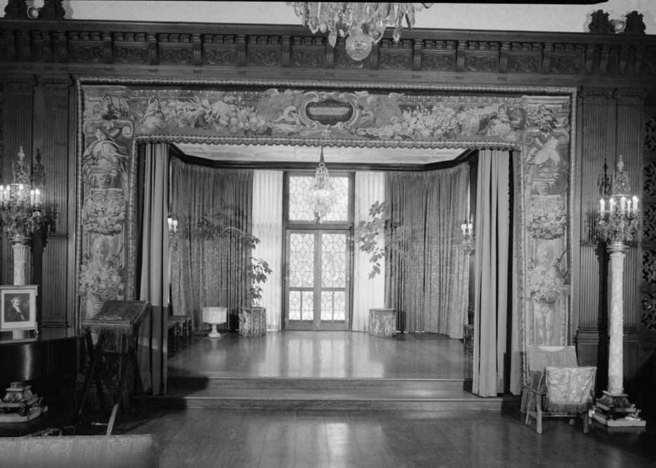Stan Hywet Hall, Akron Ohio 1982 MUSIC ROOM STAGE, LOOKING SOUTH