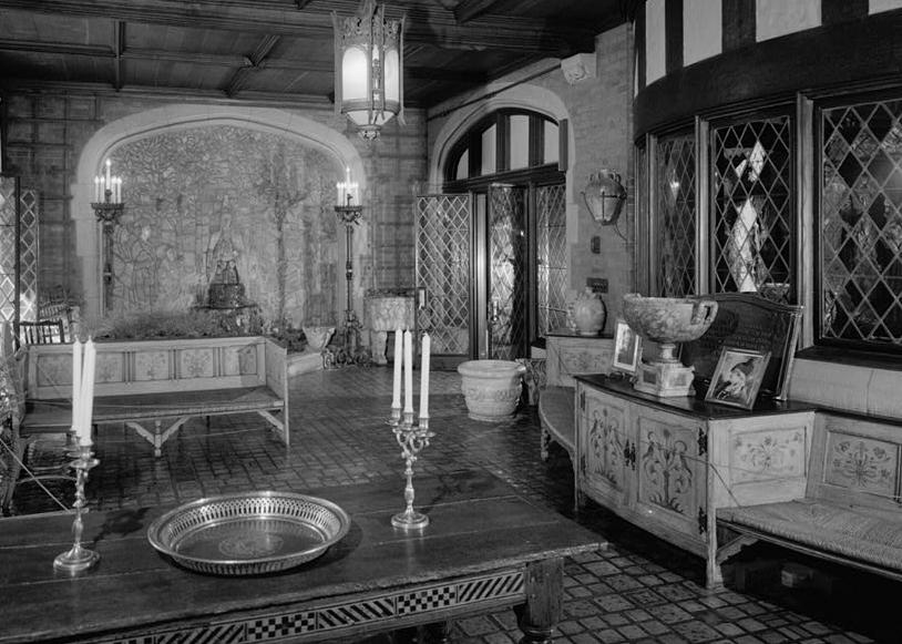 Stan Hywet Hall, Akron Ohio 1982 ENCLOSED PORCH/FOUNTAIN ROOM, LOOKING NORTH