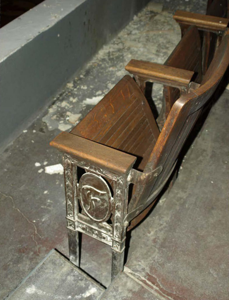 Firestone Tire and Rubber Company, Akron Ohio Club House auditorium seating with Firestone logo (2013)