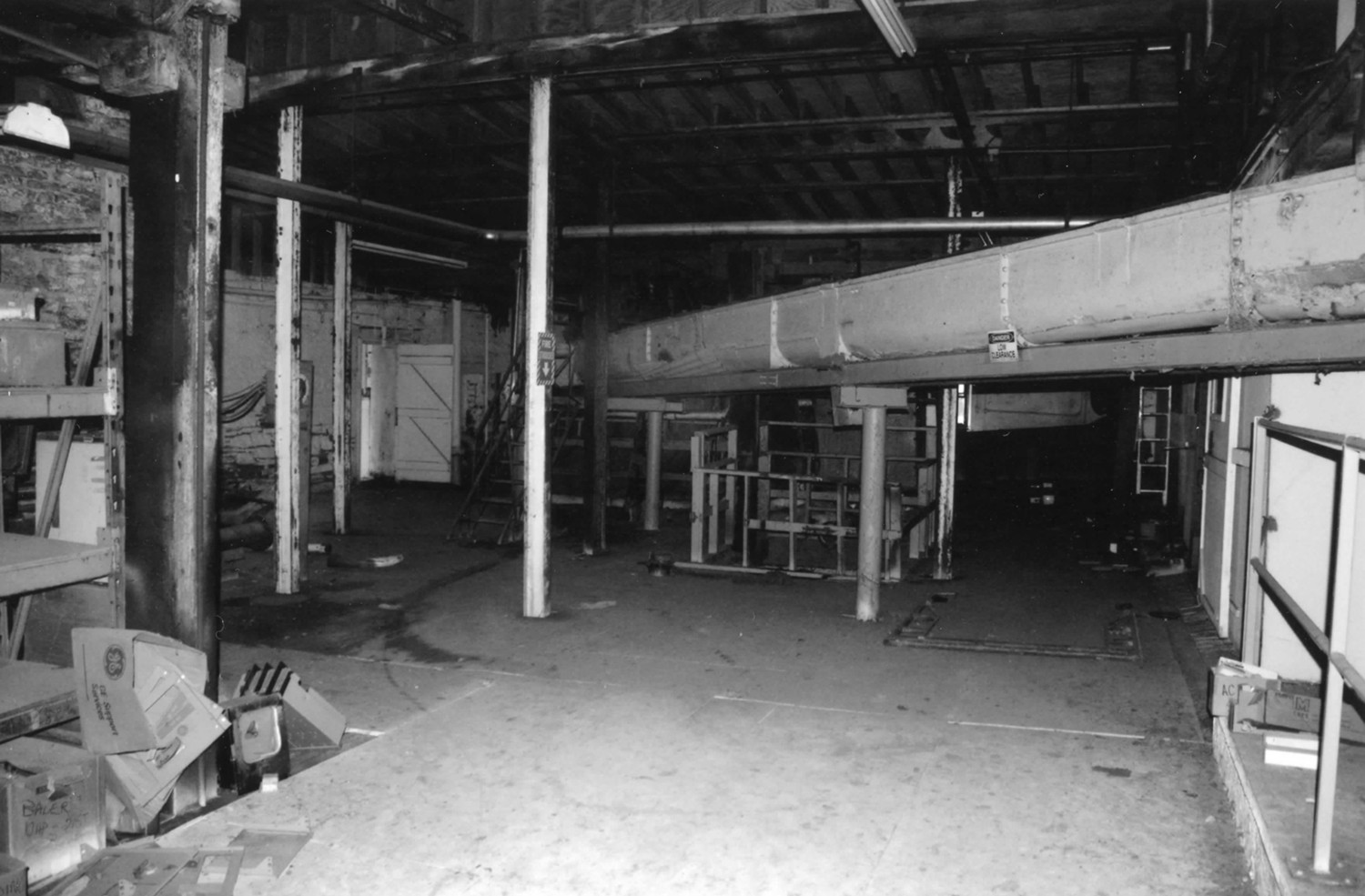 Adams Bag Company Paper Mill and Sack Factory, Chagrin Falls Ohio First Floor, Building 1D, looking south (2012)