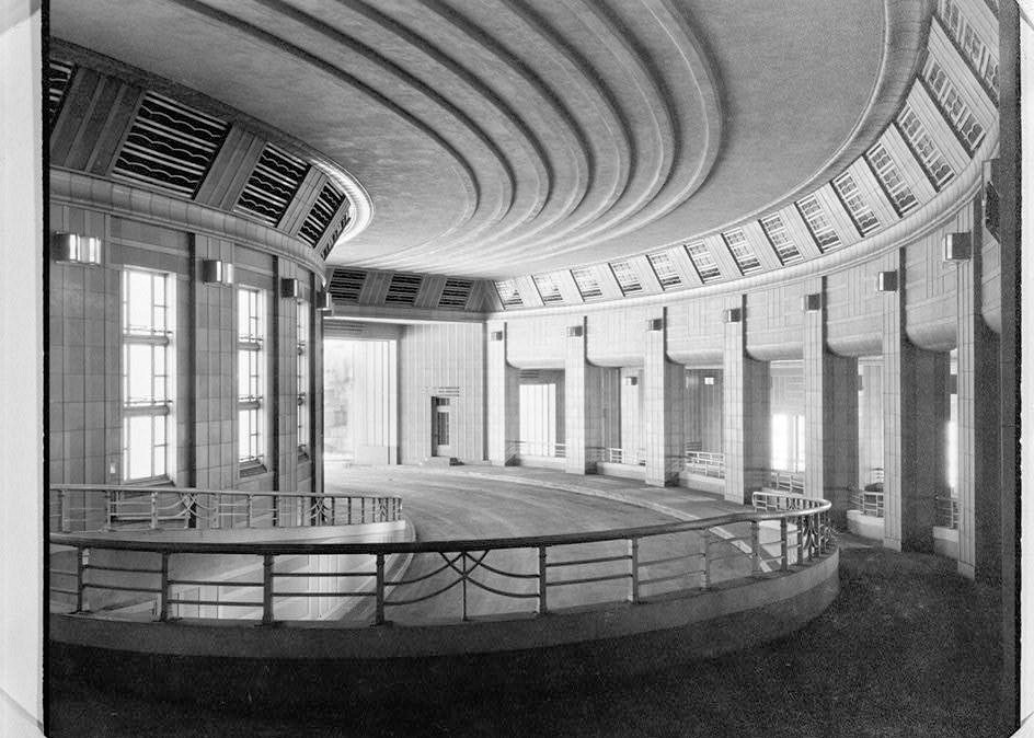 Cincinnati Union Terminal, Cincinnati Ohio 1932 TAXI EXIT (SOUTH) RAMP, LOOKING SOUTH