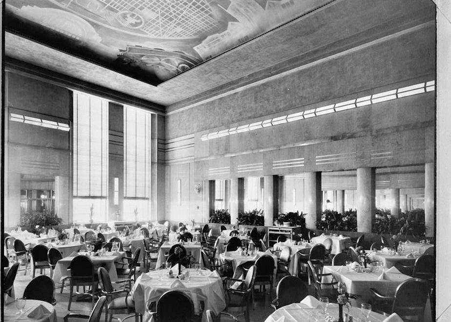 Cincinnati Union Terminal, Cincinnati Ohio 1932 ORIGINAL DINING ROOM, LOOKING NORTHWEST