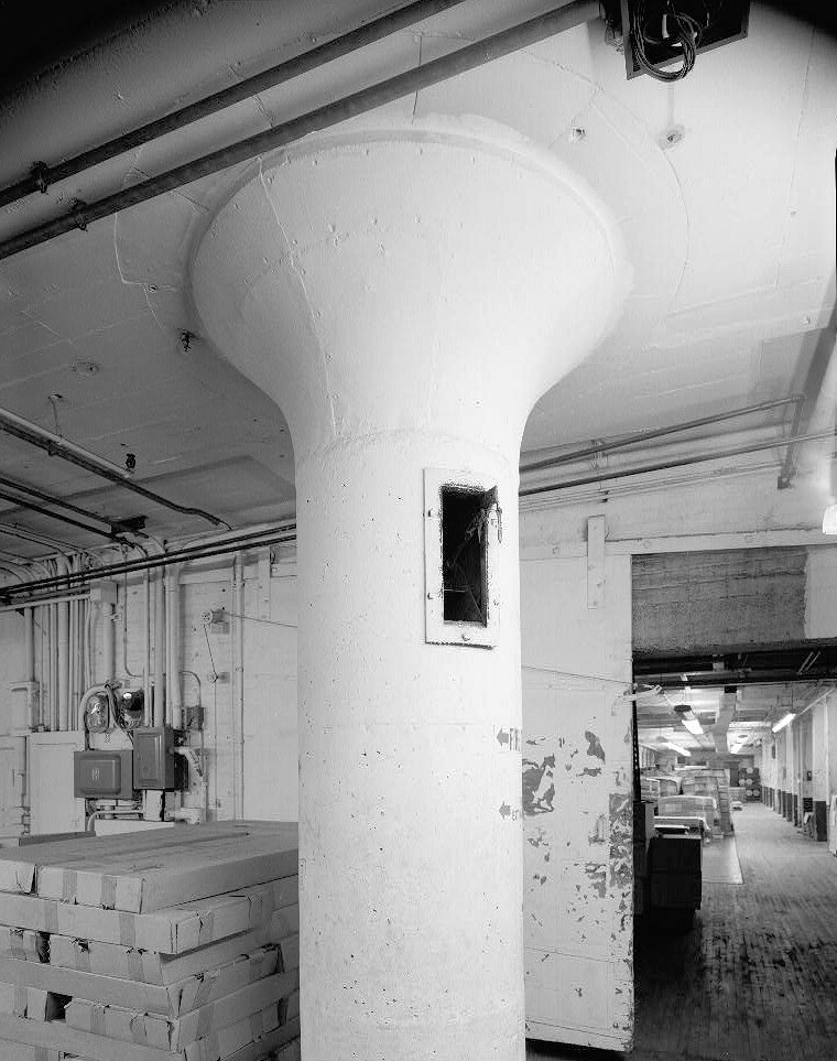 FB Stearns Auto Company Cleveland Ohio 1979 Heating duct in mushroom column