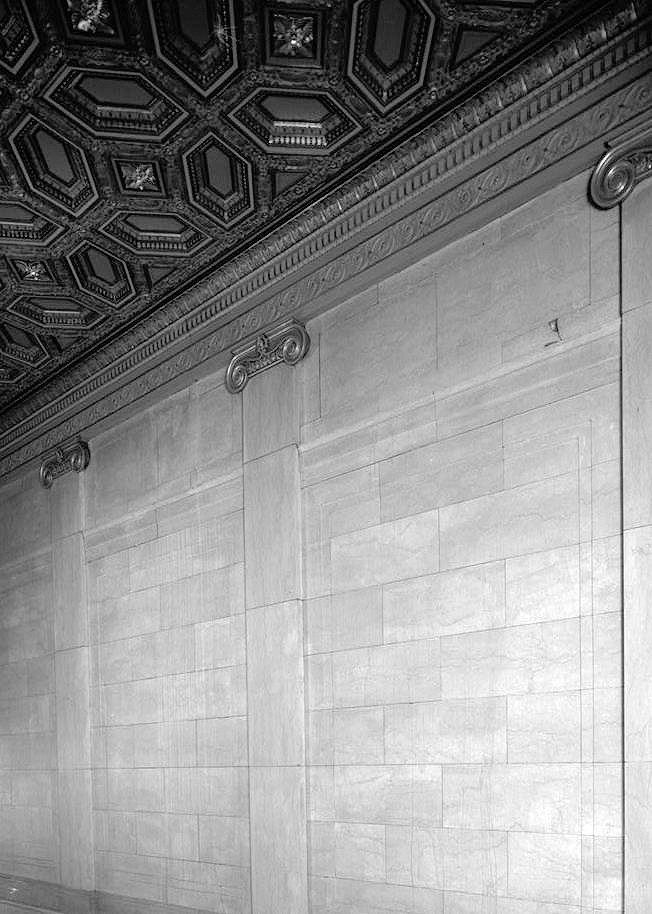 Terminal Tower Building - Cleveland Union Terminal, Cleveland Ohio 1987 GRAND STAIR, TYPICAL PILASTER