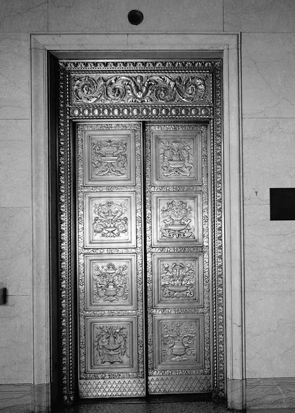 Terminal Tower Building - Cleveland Union Terminal, Cleveland Ohio 1987 ELEVATOR LOBBY, TYPICAL ELEVATOR DOORS