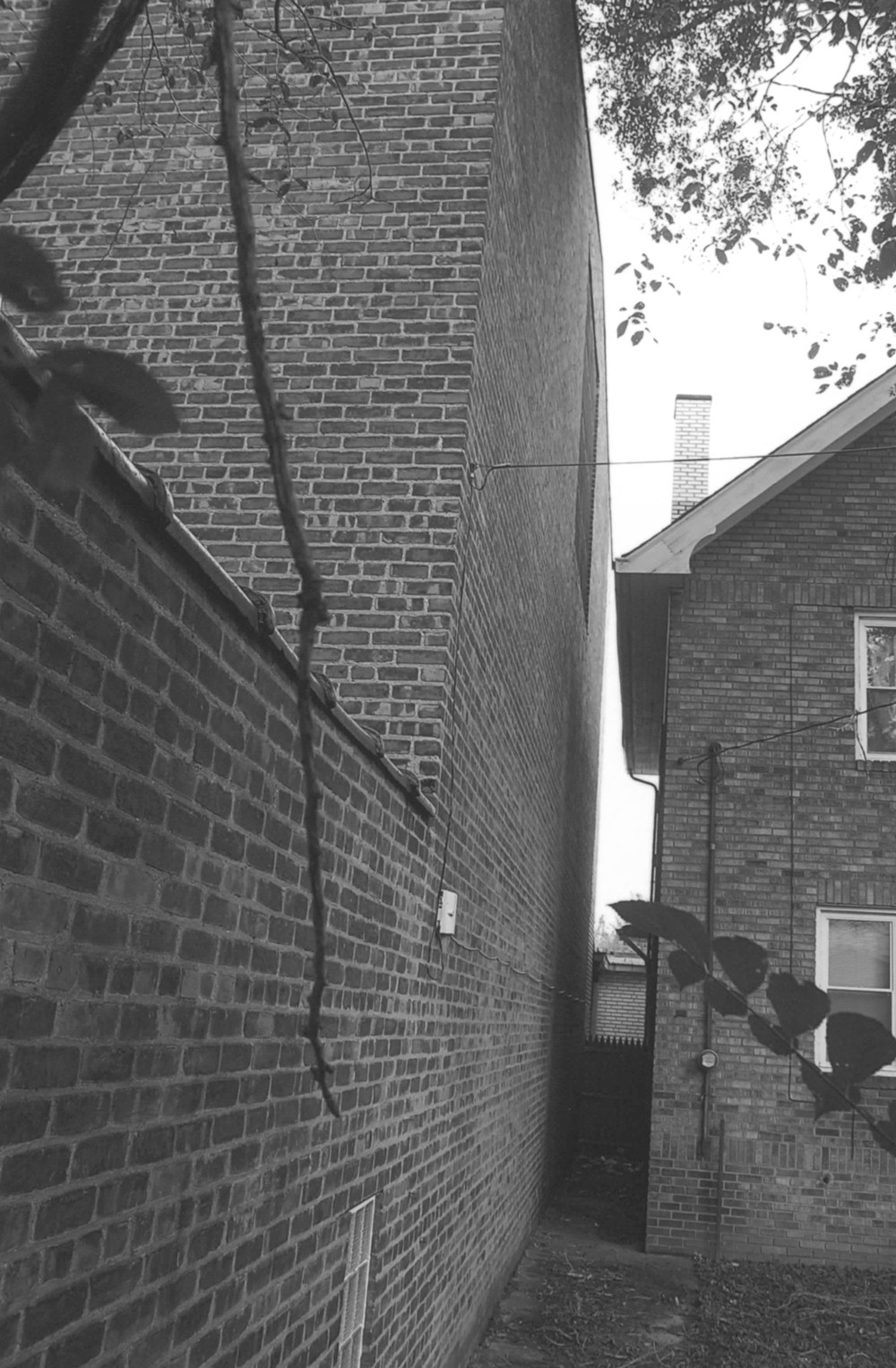 LaSalle Theater Building, Cleveland Ohio Rear (east) wall - From Southeast corner (2010)