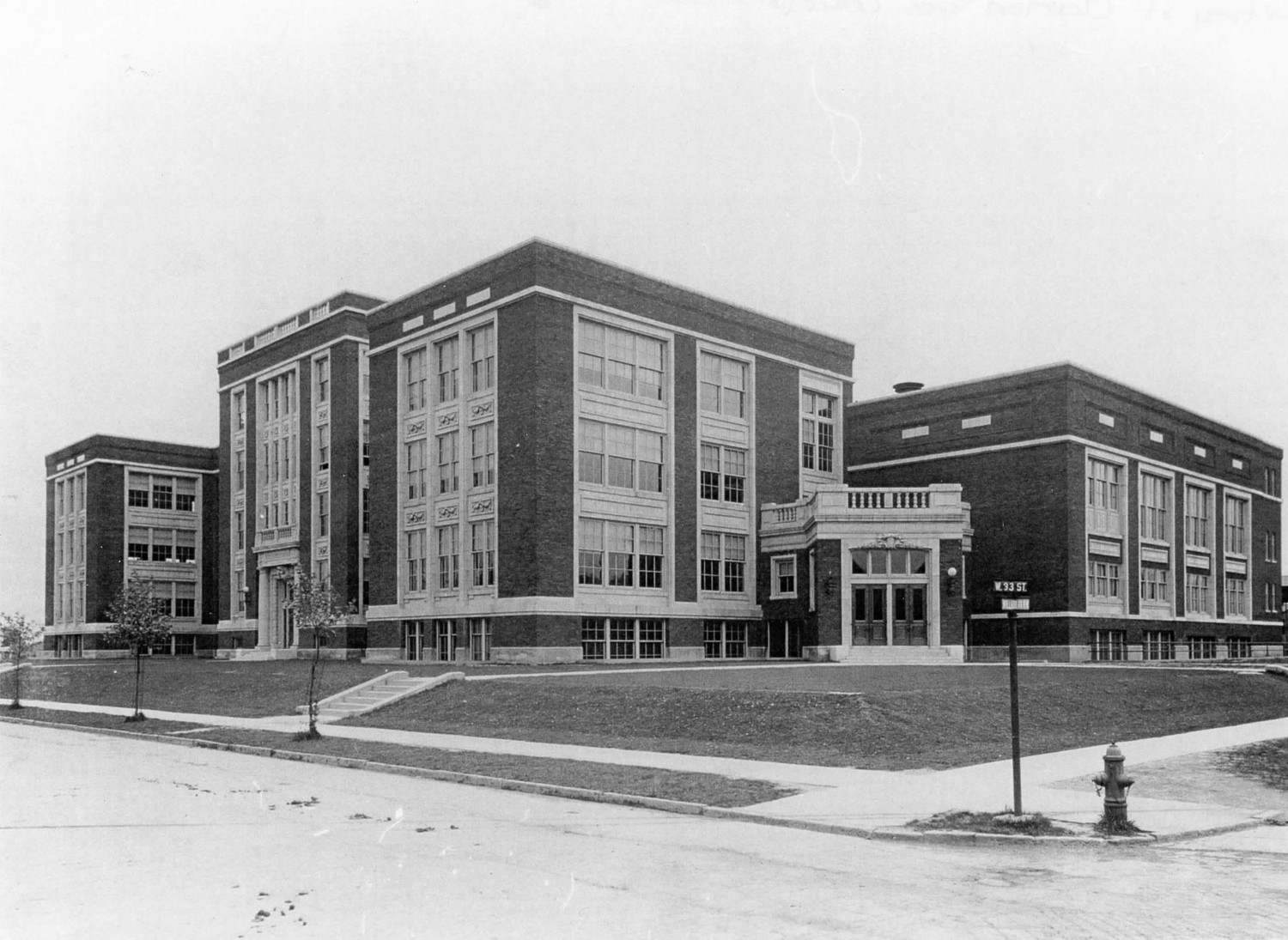West Technical High School, Cleveland Ohio Southwest elevation (1913)