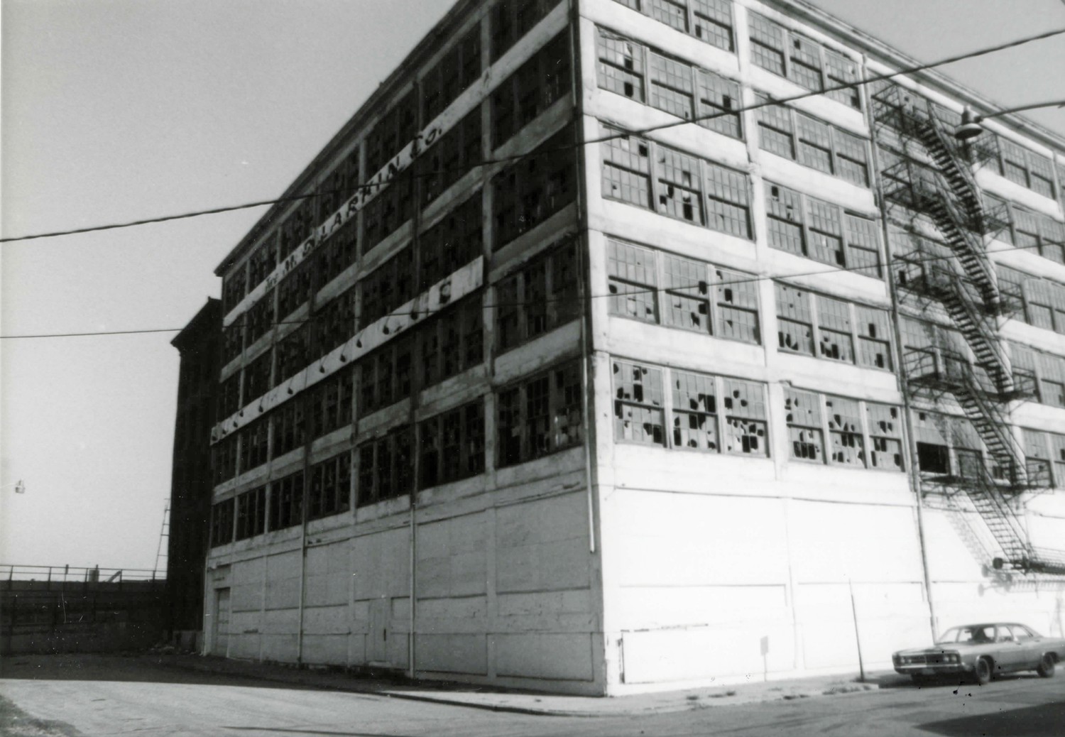 Dayton Motor Car Company, Dayton Ohio 15 Bacon St.; corner looking NE Bainbridge at Bacon (1982)