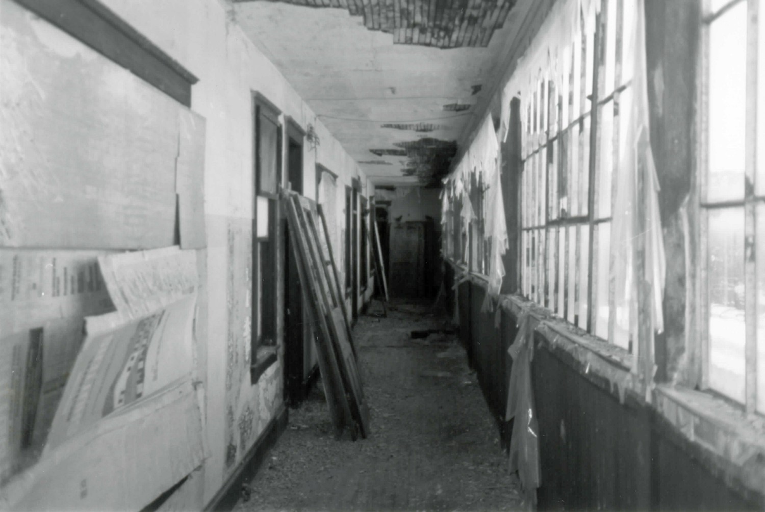 T. Lanning & Company Department Store, Dennison Ohio View north of third floor hallway (1999)