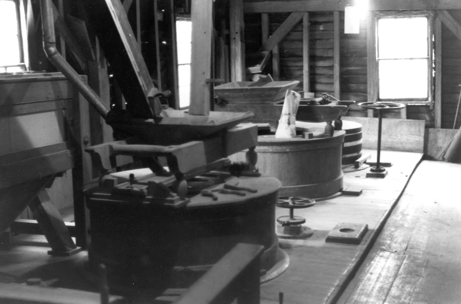 Bear's Mill, Greenville Ohio Stone grinding flour -- Charles W. Andrews, miller (1974)