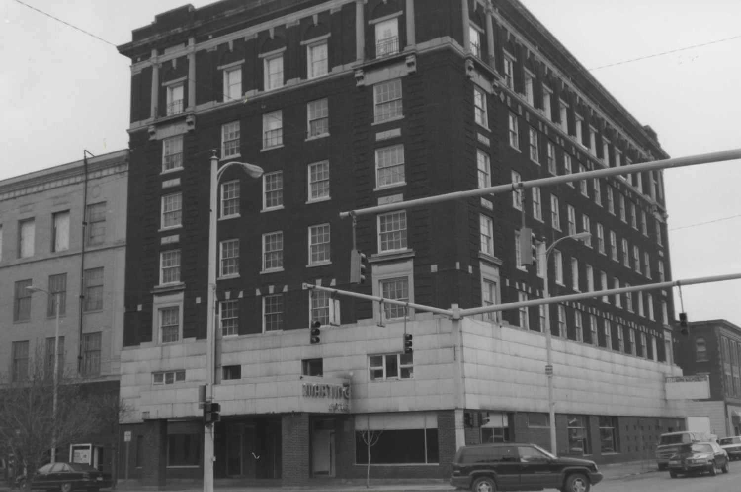 Marting Hotel, Ironton Ohio North (front) Elevation - southeast corner of Park Avenue & South Second Street, from Second Street (1998)