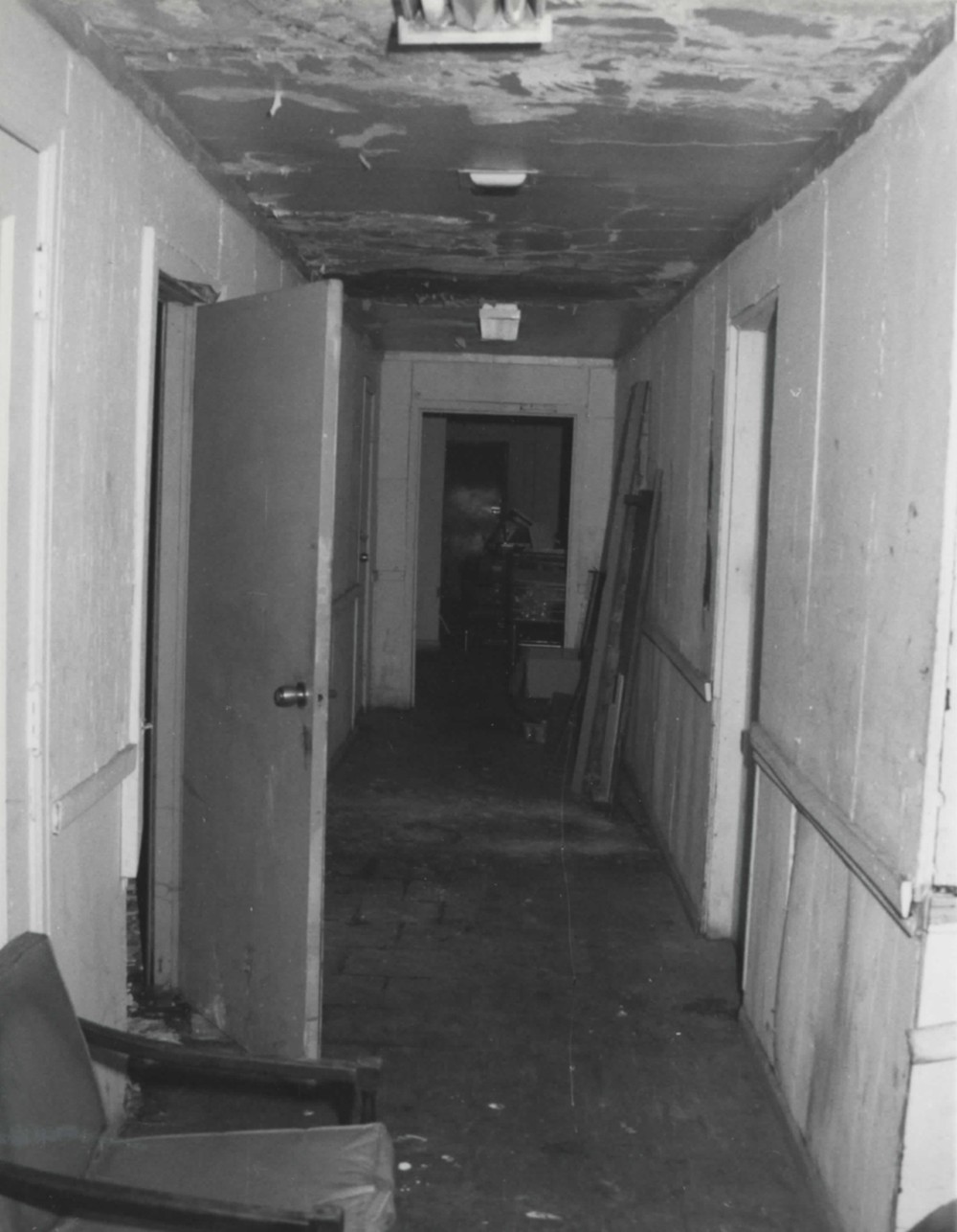 Marting Hotel, Ironton Ohio Back hallway to alley exit - first floor (1998)