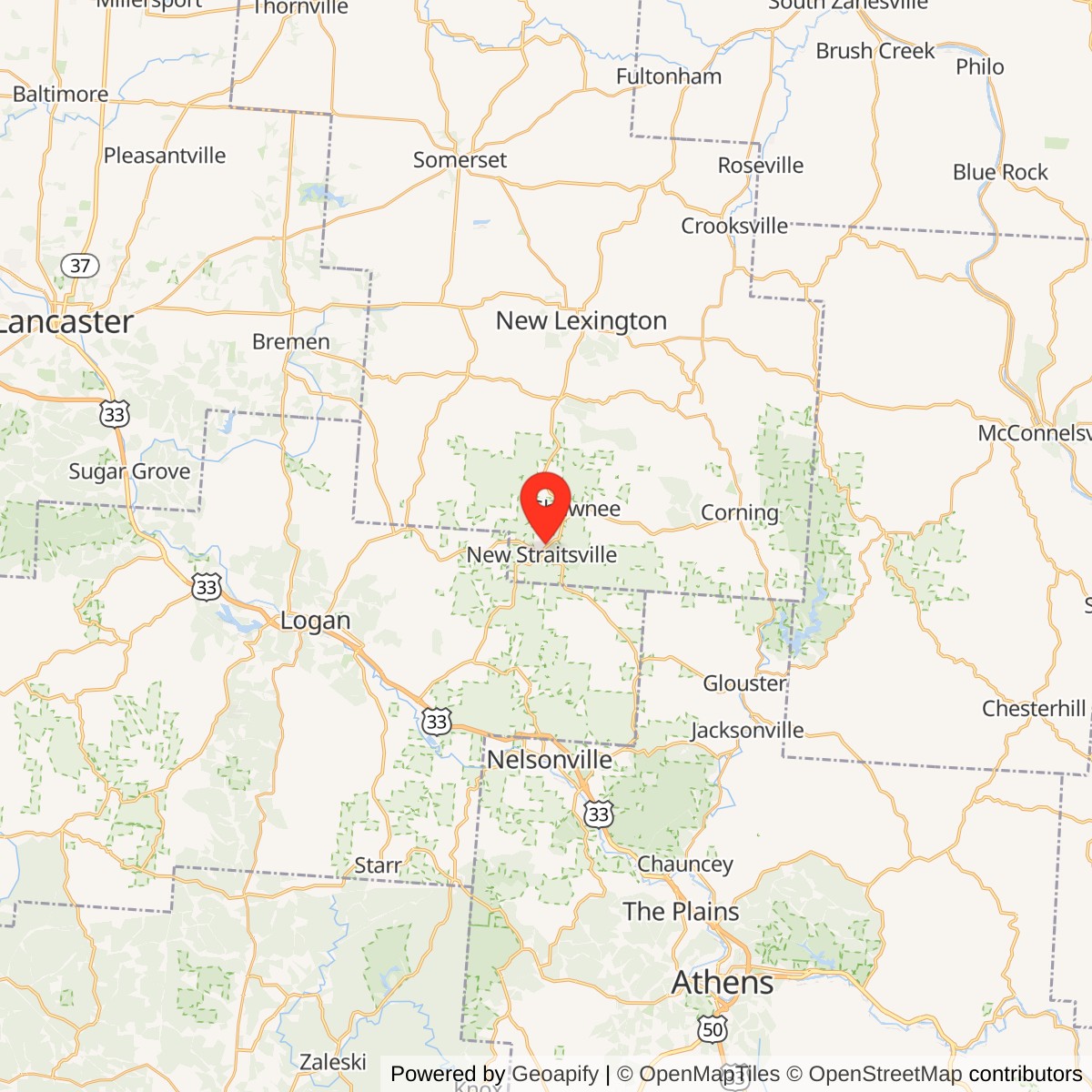 New Straitsville School Location Map