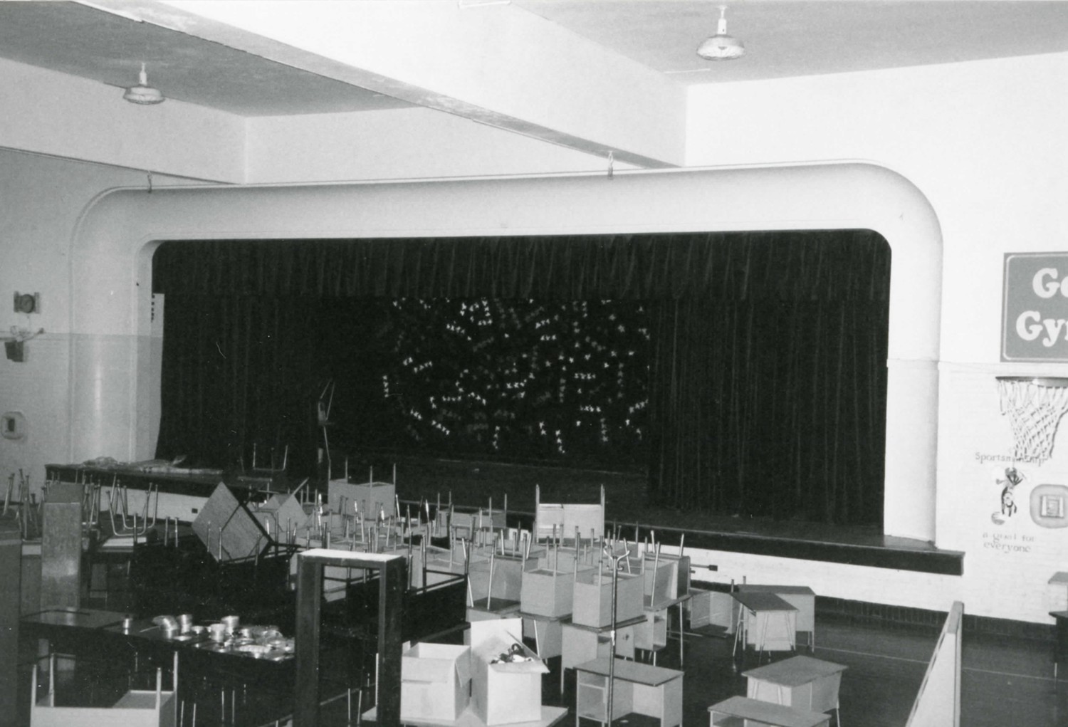 Springfield Township School, Ontario Ohio Stage, First Floor, 1929 section (2002)