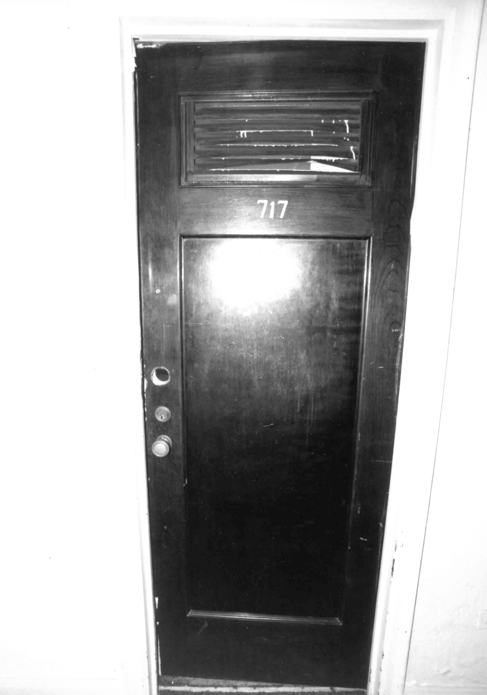 Hillcrest Hotel, Toledo Ohio Door - Room #717 (1998)