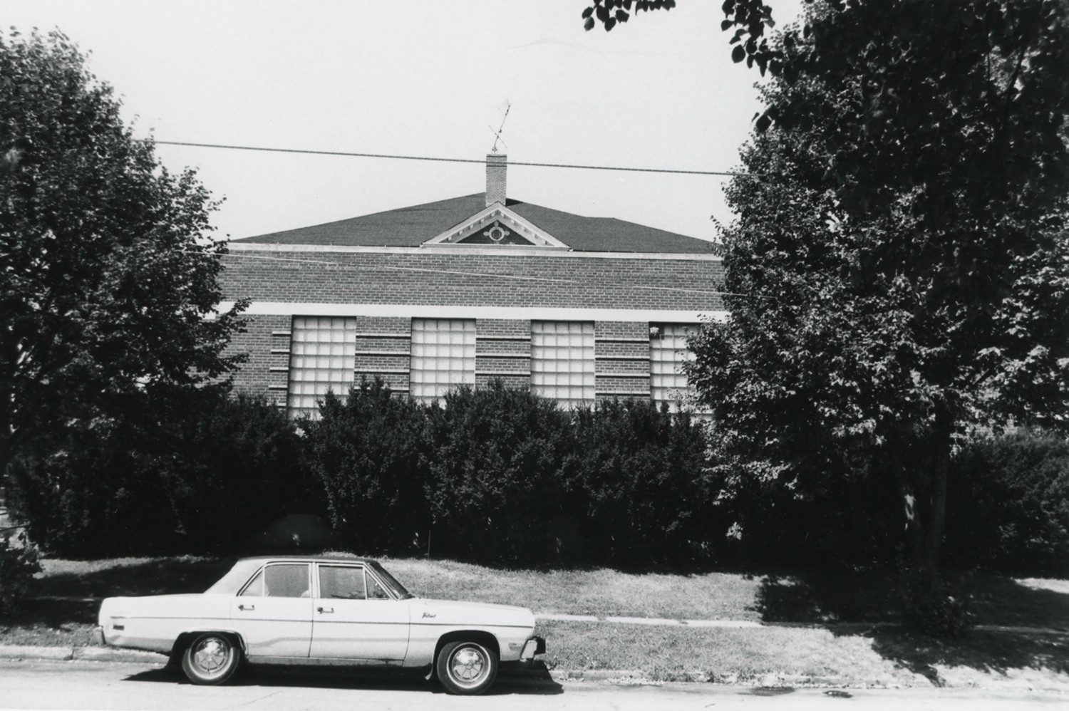 Walnut Street Elementary School, Wooster Ohio South facade looking north across Henry St. (addition) (1983)