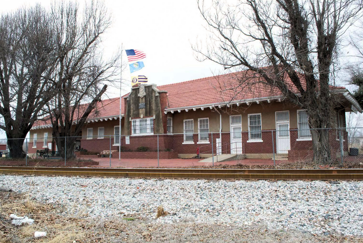Rock Island Passenger Station, Anadarko Oklahoma South elevation (2018)