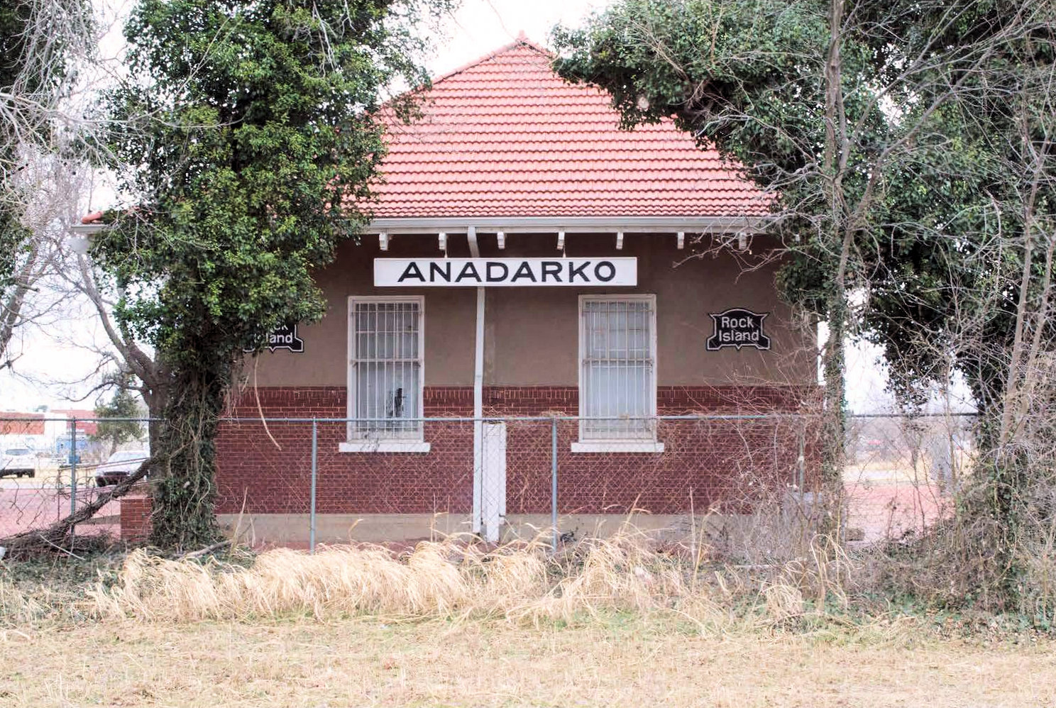 Rock Island Passenger Station, Anadarko Oklahoma East elevation (Waiting room end) (2018)