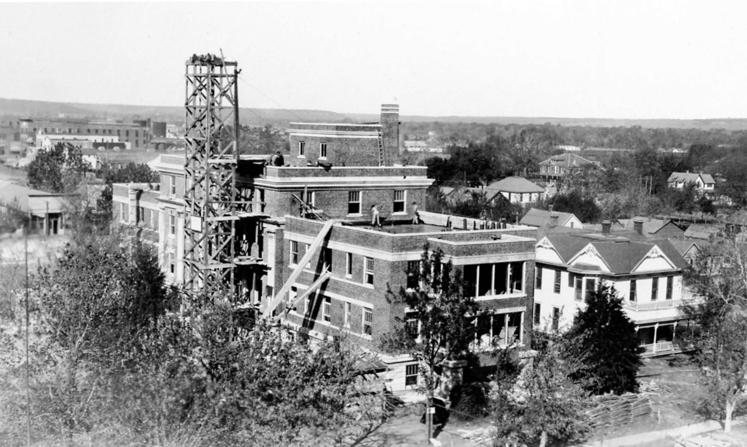 Washington County Memorial Hospital, Bartlesville Oklahoma Historic Photo - Hospital under construction (1921)