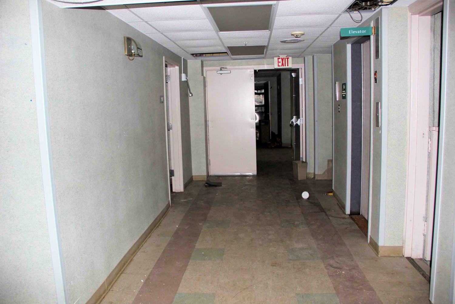 Washington County Memorial Hospital, Bartlesville Oklahoma 1922 Ground Floor Core Area with Elevator, Stairs (2013)
