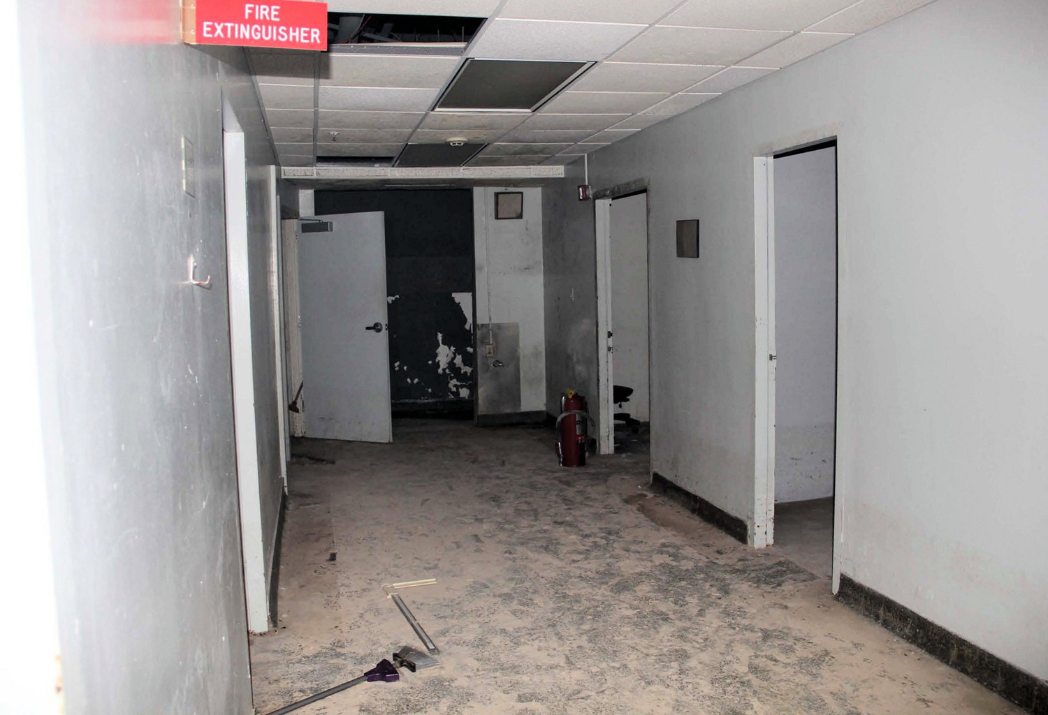 Washington County Memorial Hospital, Bartlesville Oklahoma 1948 Addition Basement Hall (2013)