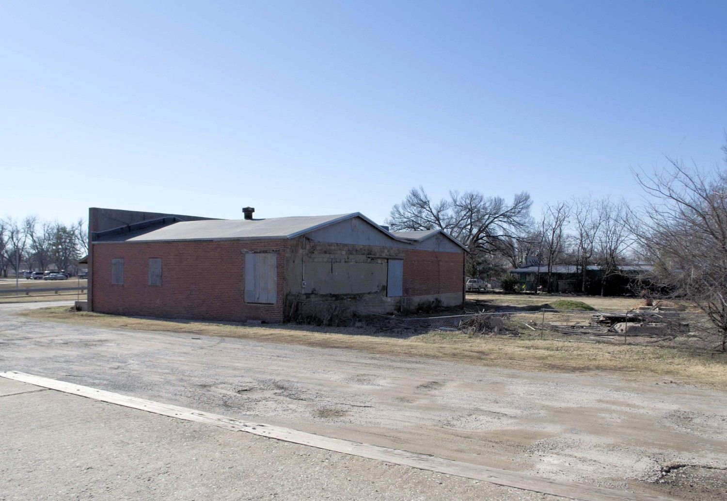 Edmond Ice Company, Edmond Oklahoma Ice House east side and north (back) elevations (2016)