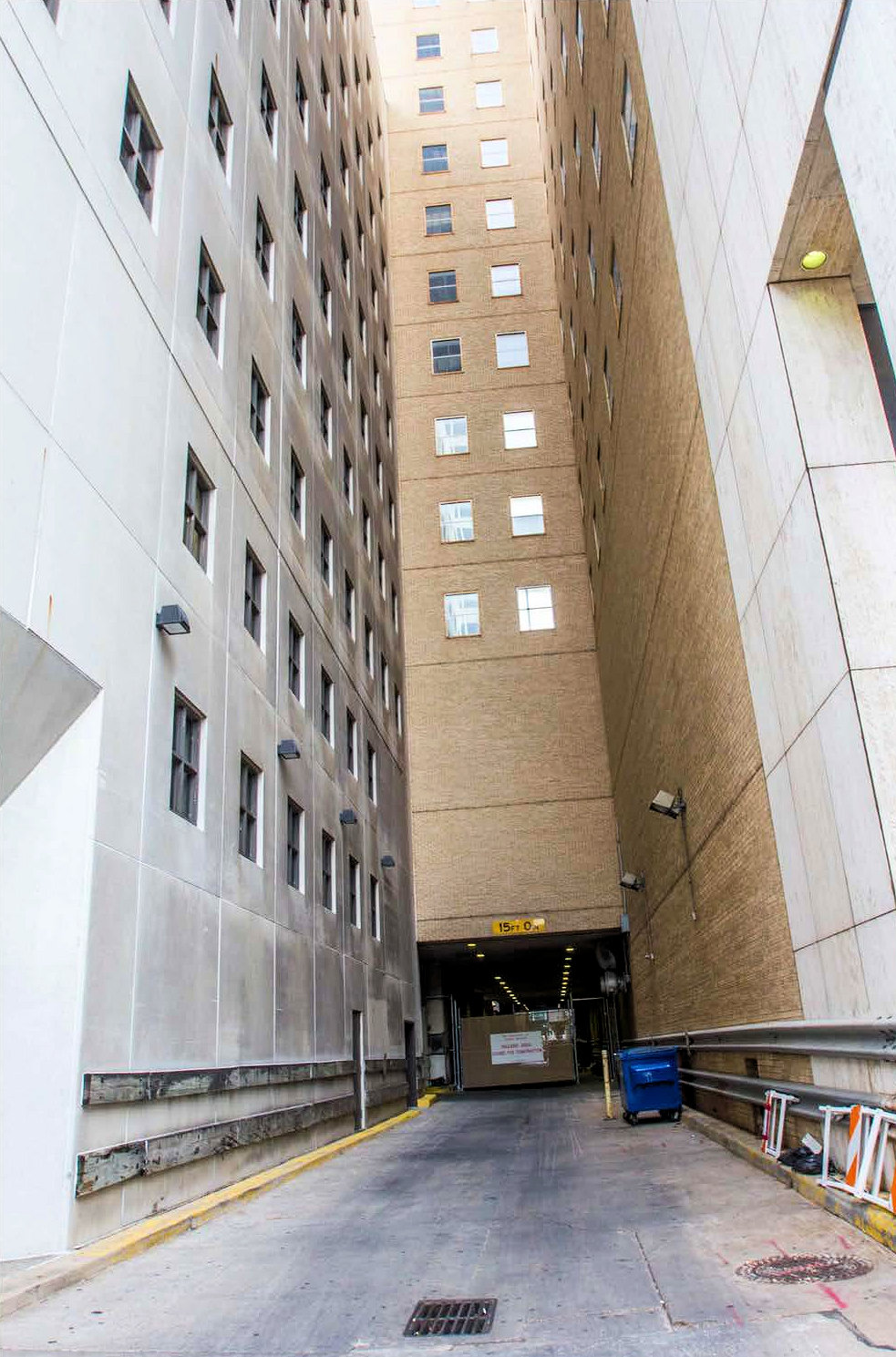 First National Bank and Trust Company Building, Oklahoma City Oklahoma View of the alley from Broadway Avenue (2016)