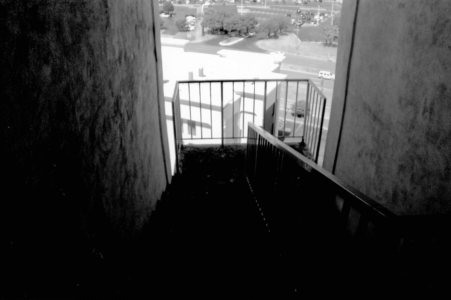 Tiffany House, Oklahoma City Oklahoma North stairs at 12<sup>th</sup> floor (2015)