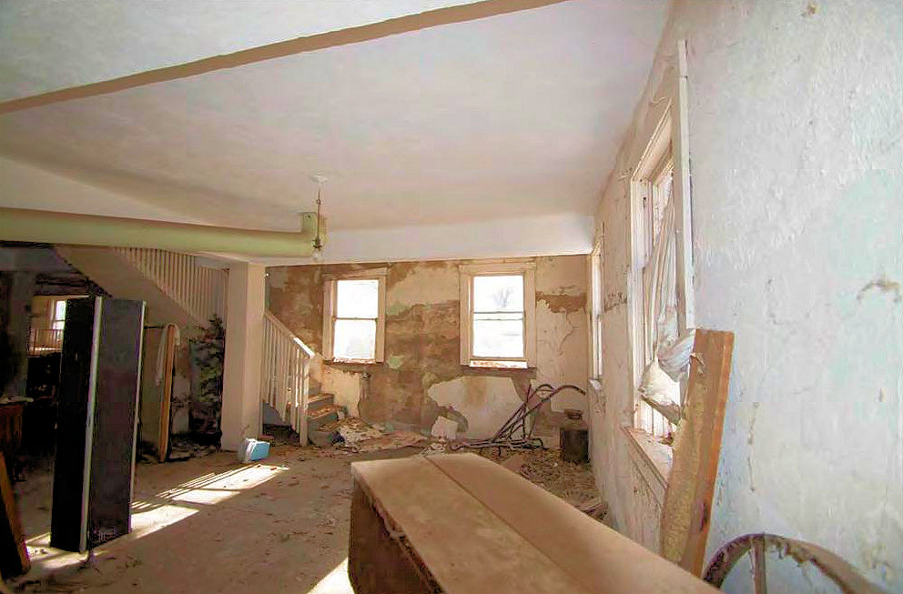 First Congregational Church, Waynoka Oklahoma Interior, Basement, looking towards stairs along south wall (2016)