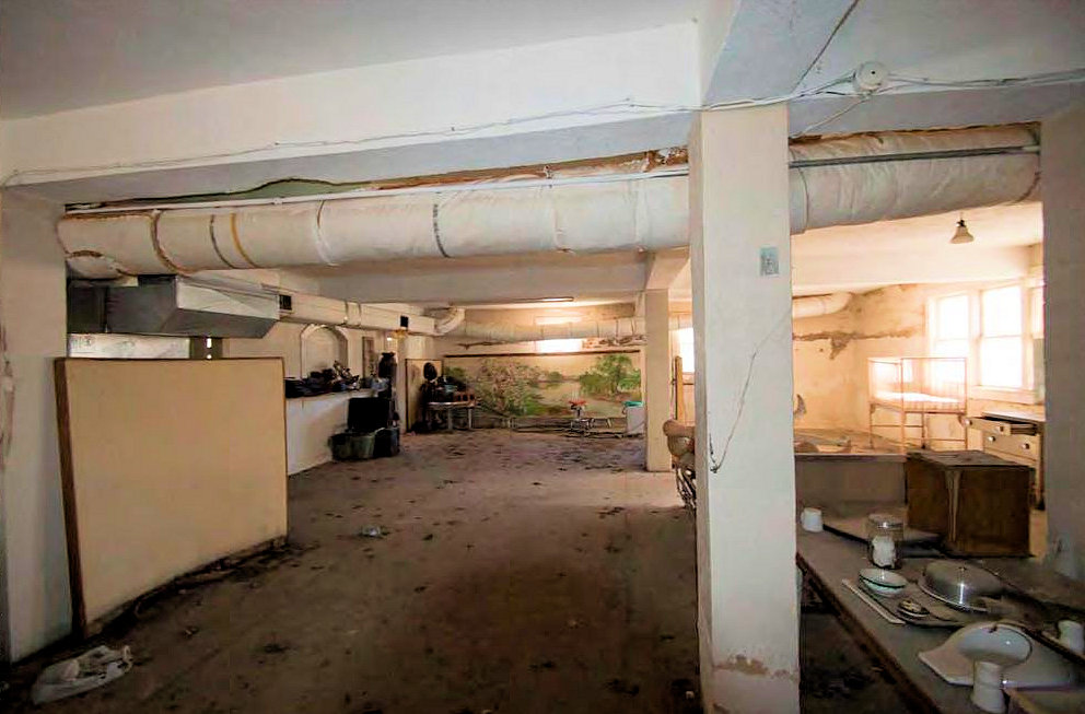 First Congregational Church, Waynoka Oklahoma Interior, Basement, looking towards east wall (2016)