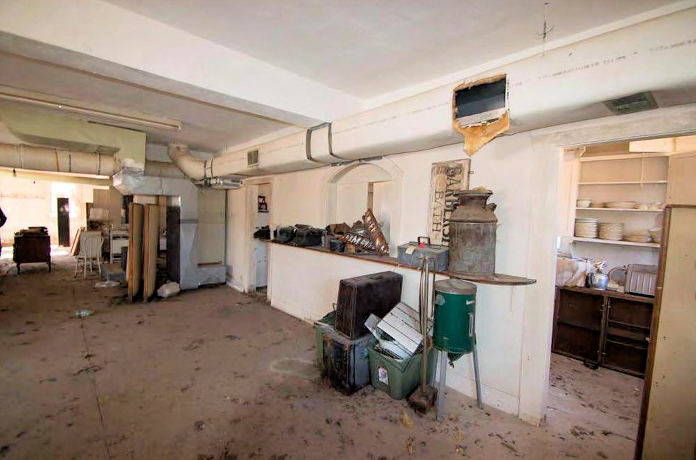 First Congregational Church, Waynoka Oklahoma Interior, Basement, looking towards north wall separating kitchen are (2016)