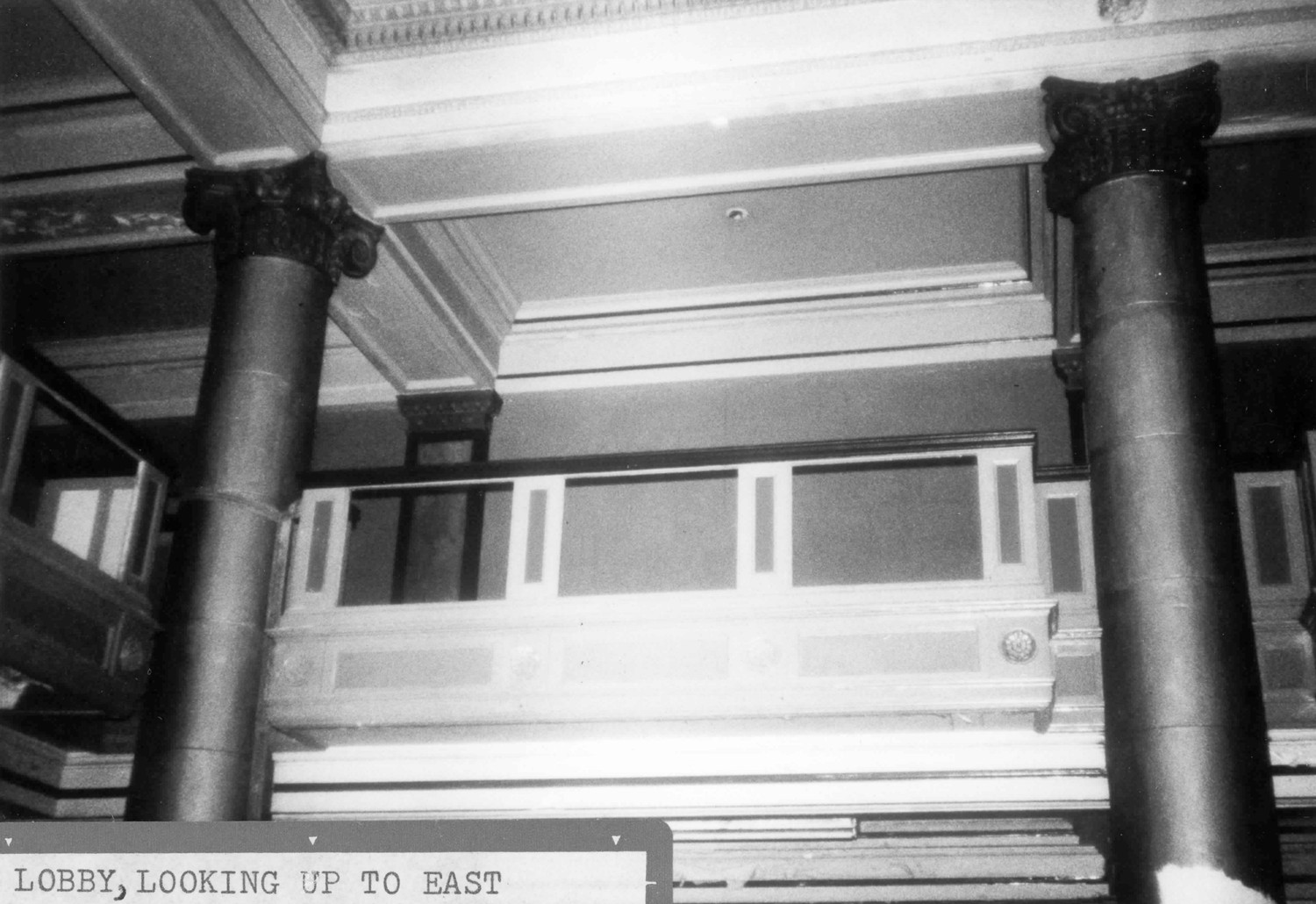 John Jacob Astor Hotel, Astoria Oregon Beamed ceiling of lobby and mezzanine (1979)