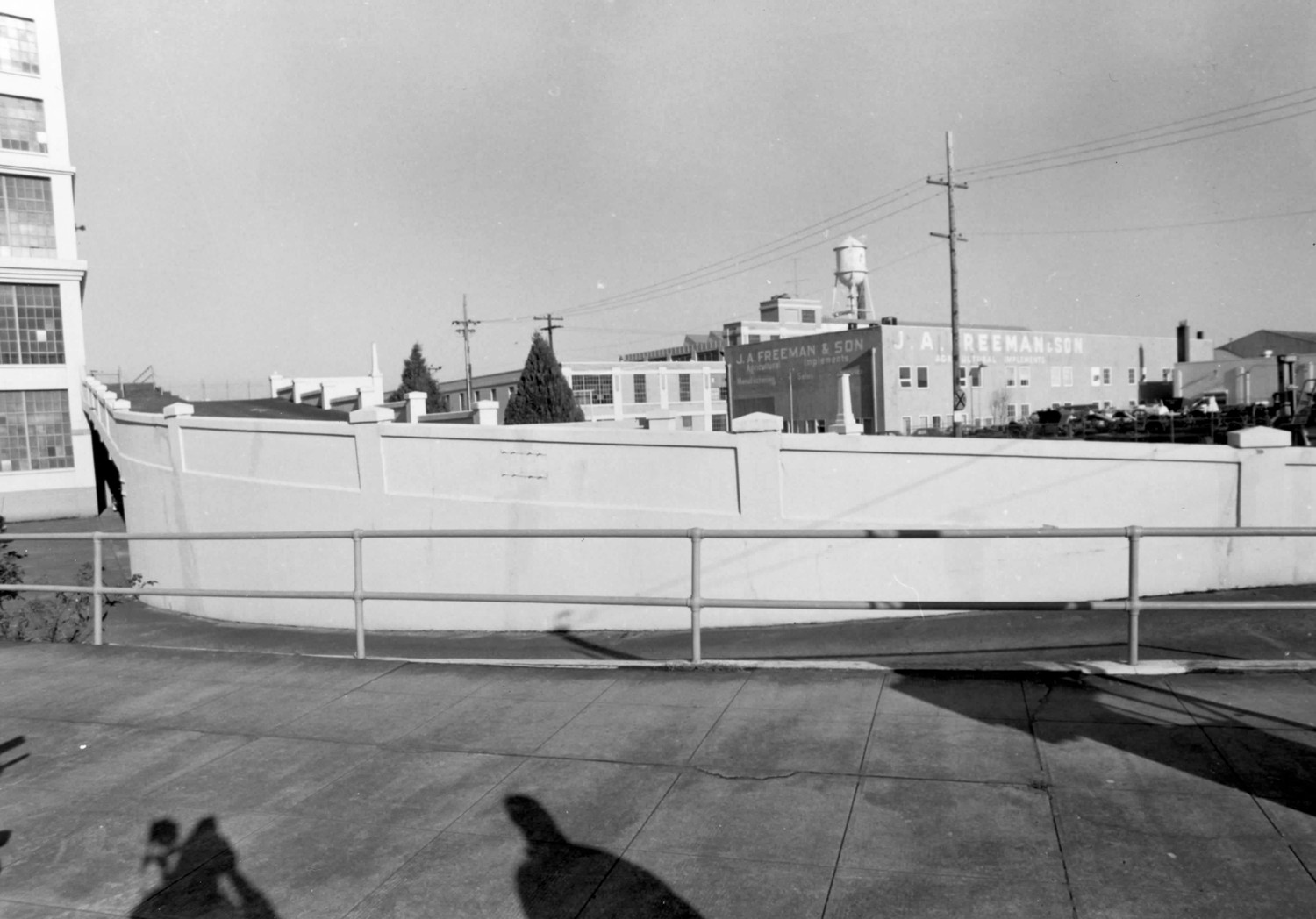 Montgomery Ward & Company Warehouse and Store, Portland Oregon Looking northeast at rear of ramp (1984)