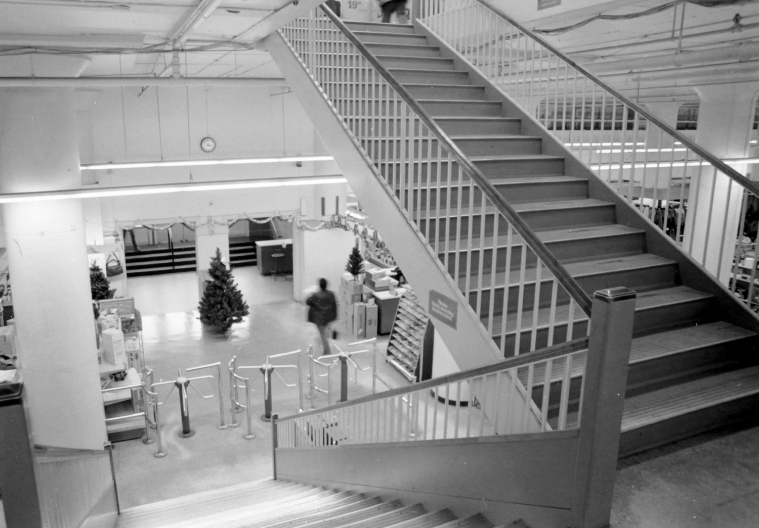 Montgomery Ward & Company Warehouse and Store, Portland Oregon Mezzanine stairs (1984)