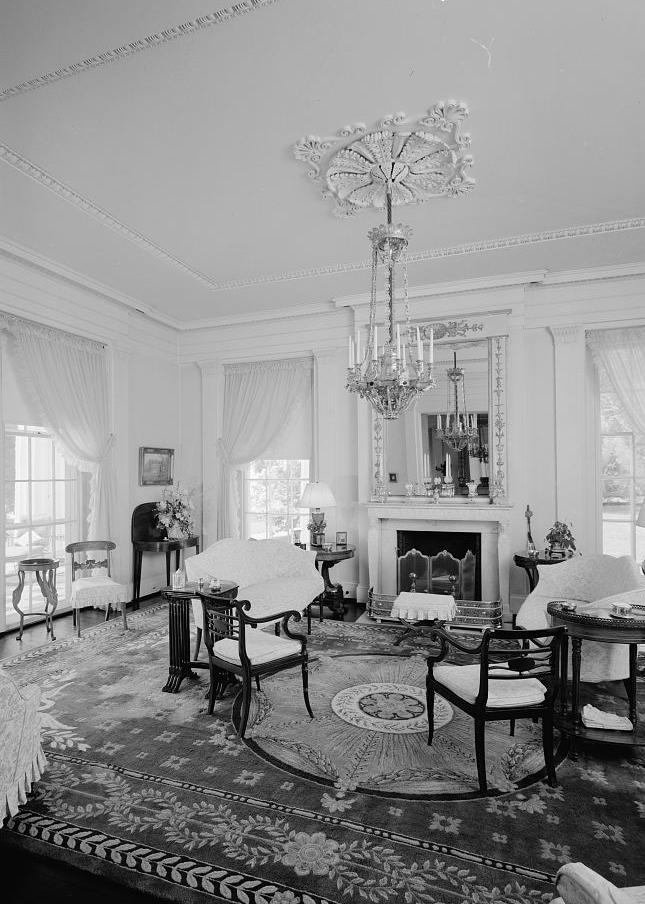 Andalusia Mansion - Nicholas Biddle Estate, Andalusia Pennsylvania 1968 WEST PARLOR, REAR SECTION OF HOUSE, LOOKING WEST 