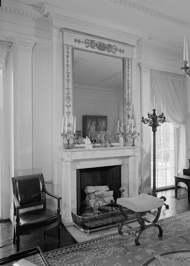 Andalusia Mansion - Nicholas Biddle Estate, Andalusia Pennsylvania 1968 EAST PARLOR MANTLEPIECE