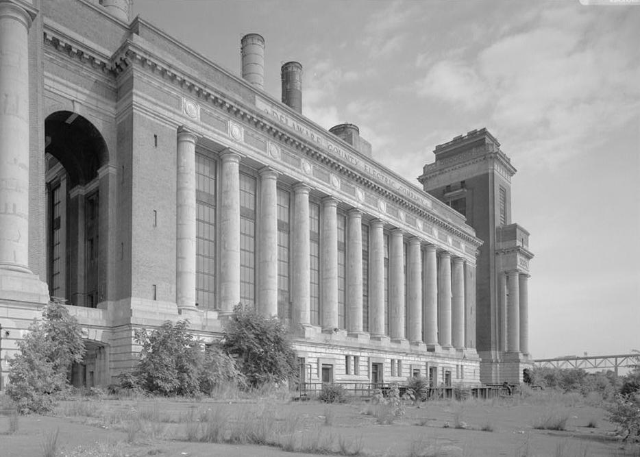 Chester Electric Power Station - PECO Energy, Chester Pennsylvania 1997 SOUTH ELEVATION LOOKING FROM THE SOUTHWEST TOWARD COAL TOWER No. 2 AND RIVER BEYOND