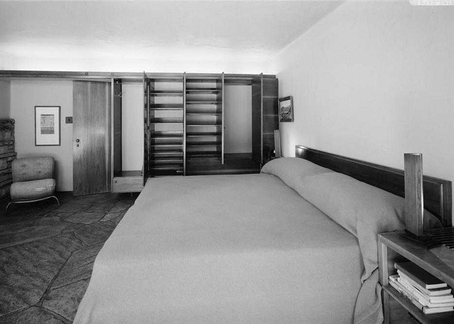 FallingWater - Frank Lloyd Wright House, Mill Run Pennsylvania SAME, WITH CABINET DOORS OPENED.