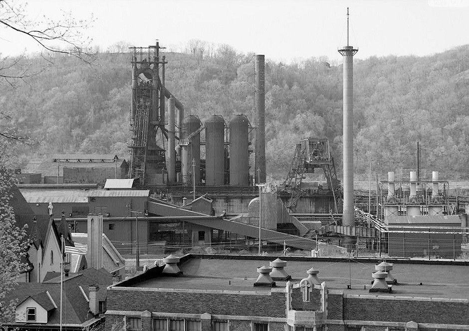 Pittsburgh Steel Company Monessen Works, Monessen Pennsylvania 1991 VIEW OF STEEL WORKS