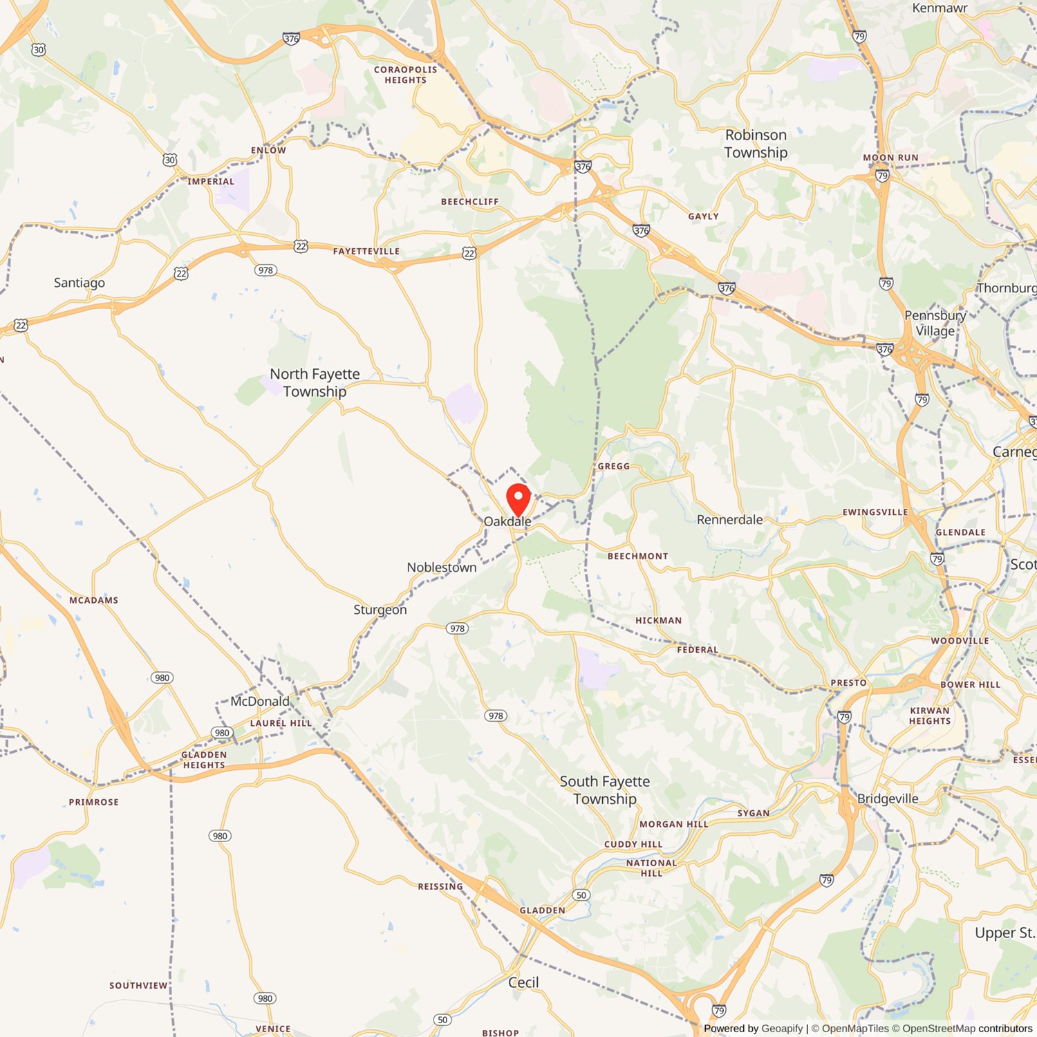Oakdale Public School Location Map