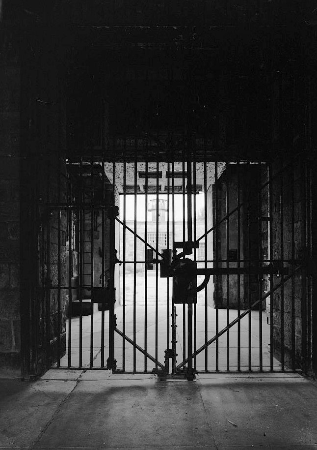 Eastern State Penitentiary, Philadelphia Pennsylvania Interior view, gatehouse, facing north (1998)